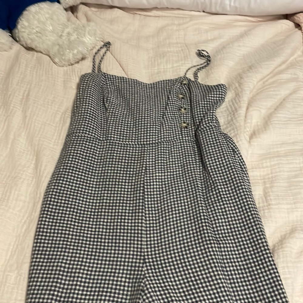 Checkered navy urban outfitters jumper